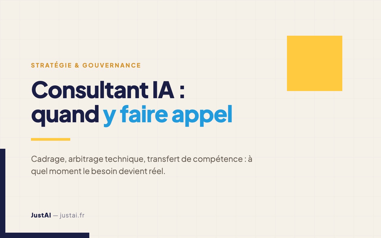 Consultant IA en entreprise : quand y faire appel et pour quoi faire