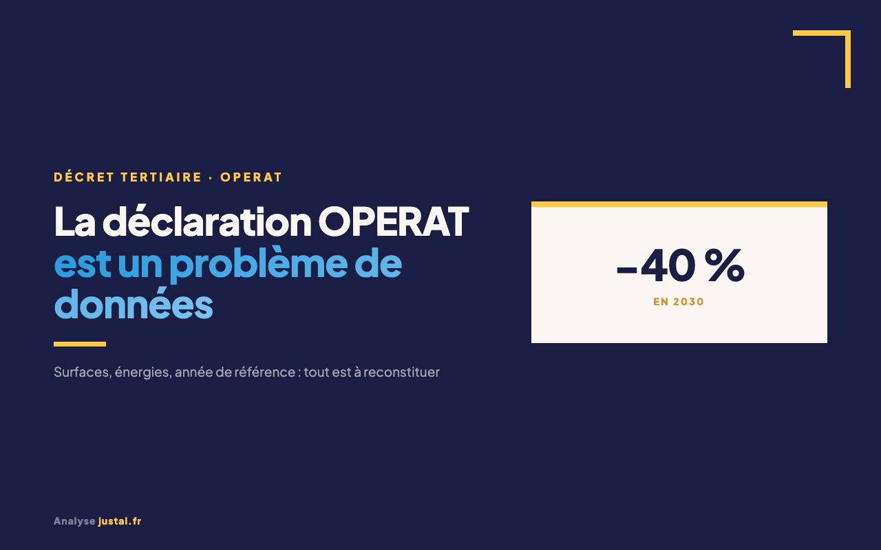Déclaration OPERAT : le décret tertiaire est un chantier de données