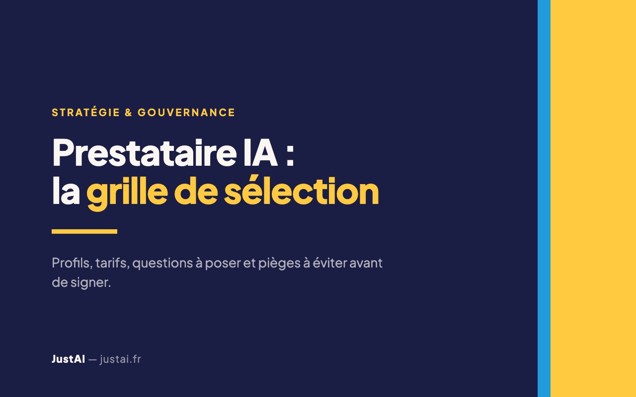 Prestataire IA pour PME : guide de sélection et critères de choix