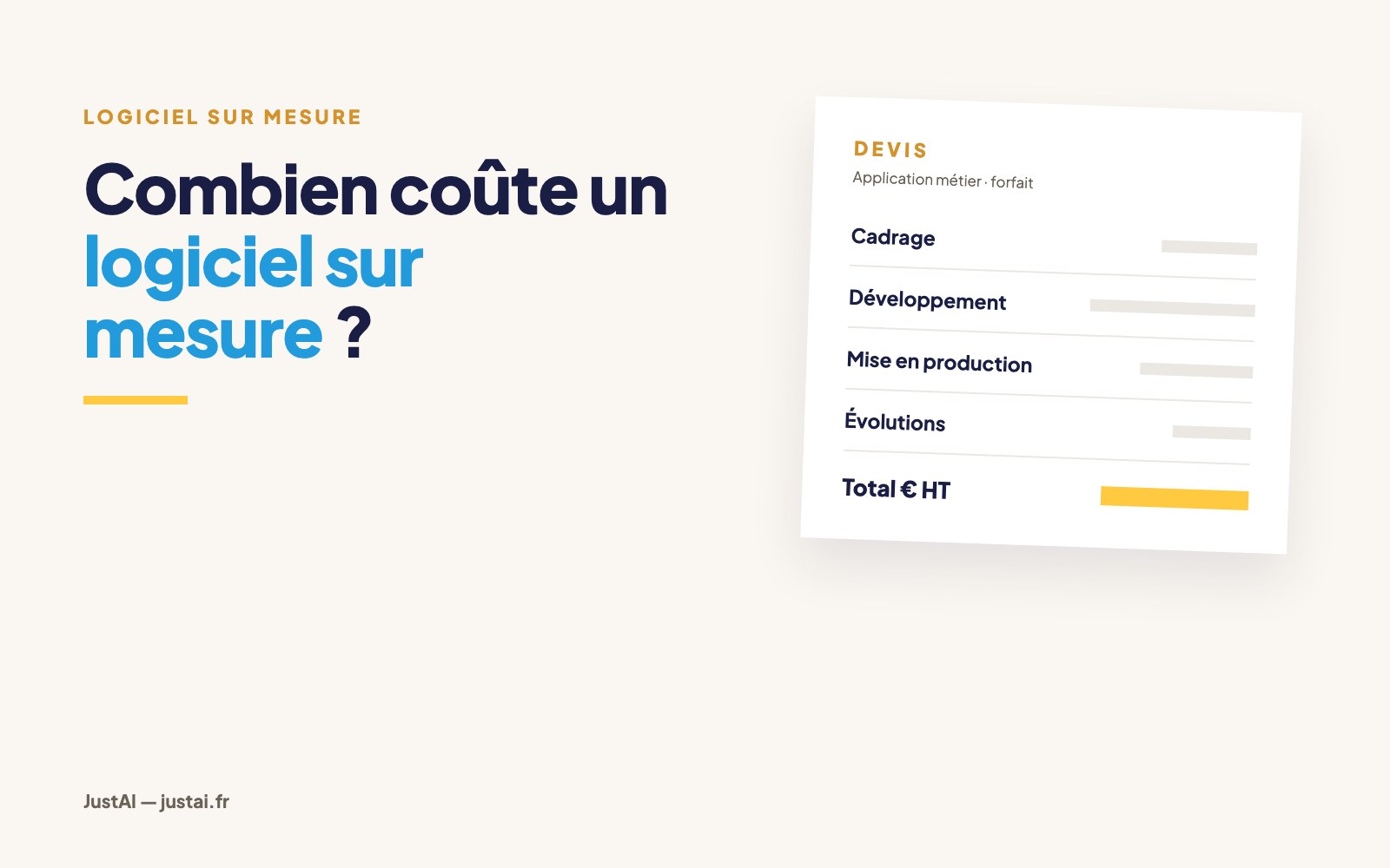 Prix d'un logiciel sur mesure en 2026 : fourchettes et exemples